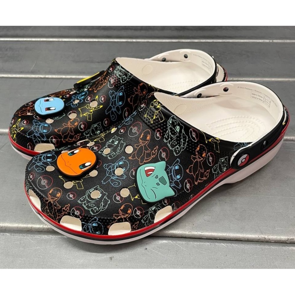 Crocs Pokemon Classic Clog Mens 10 Womens 12 Pikachu Starter Pokemon‎